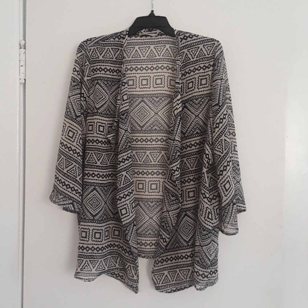 Tribal Print Lightweight Blazer